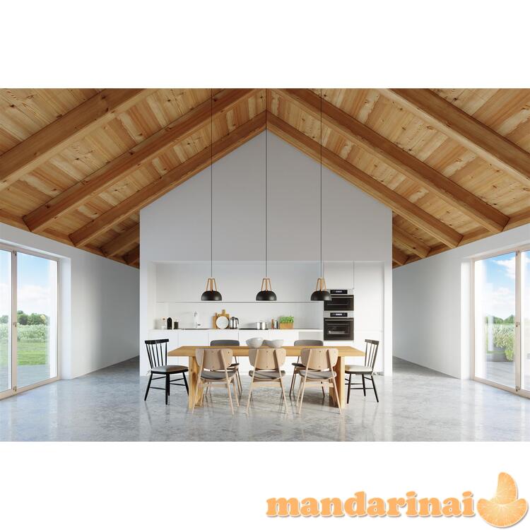 Pakabinama lemputė Casco juoda/natūrali mediena