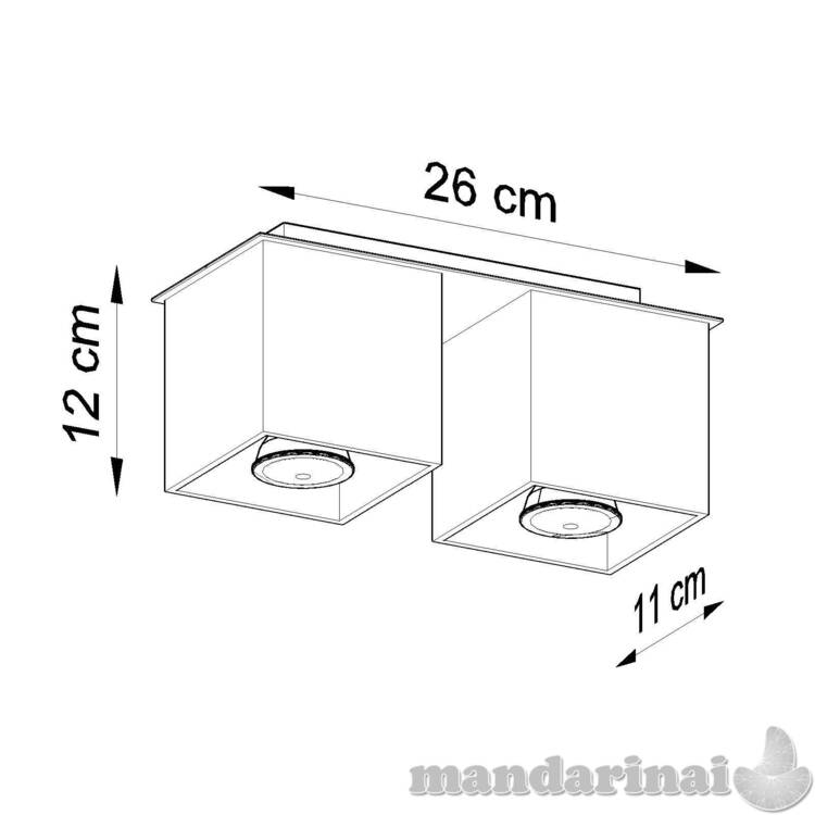 „Šviestuvas Quad 2“ juodas 7