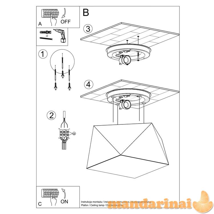 Šviestuvas hexa 25 balta 4