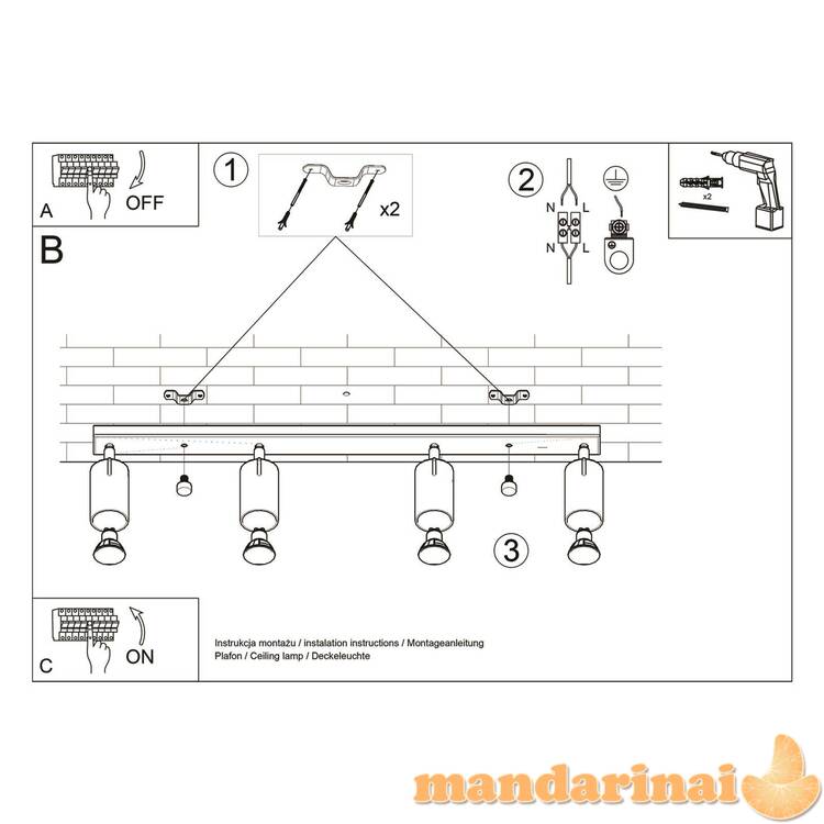 Šviestuvas žiedas 4L baltas 7