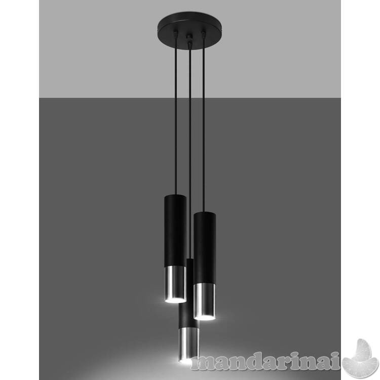 Pakabinama lemputė loopez 3p juoda/chromu