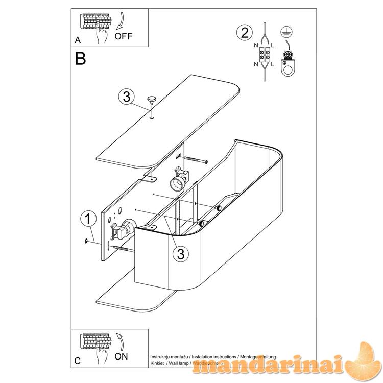 Sieninė lemputė LOKKO juoda 4