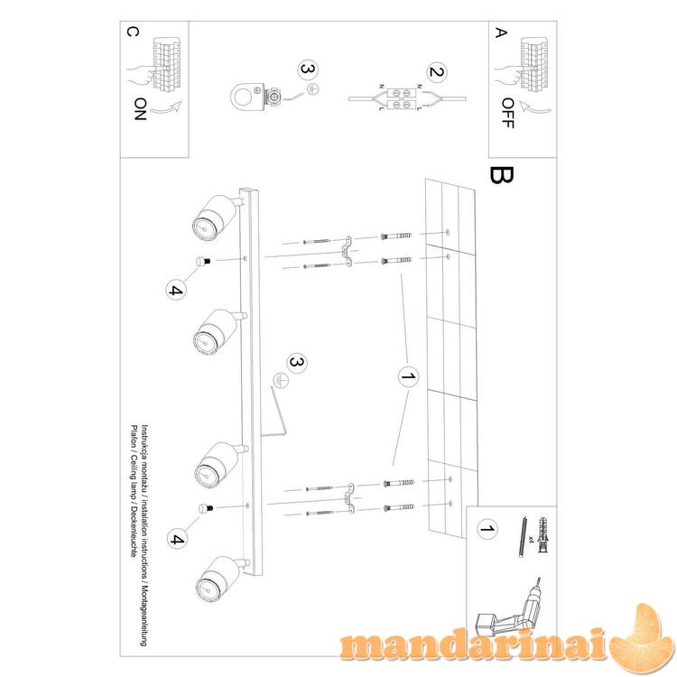 „Nero 4“ Lubinis šviestuvas 3