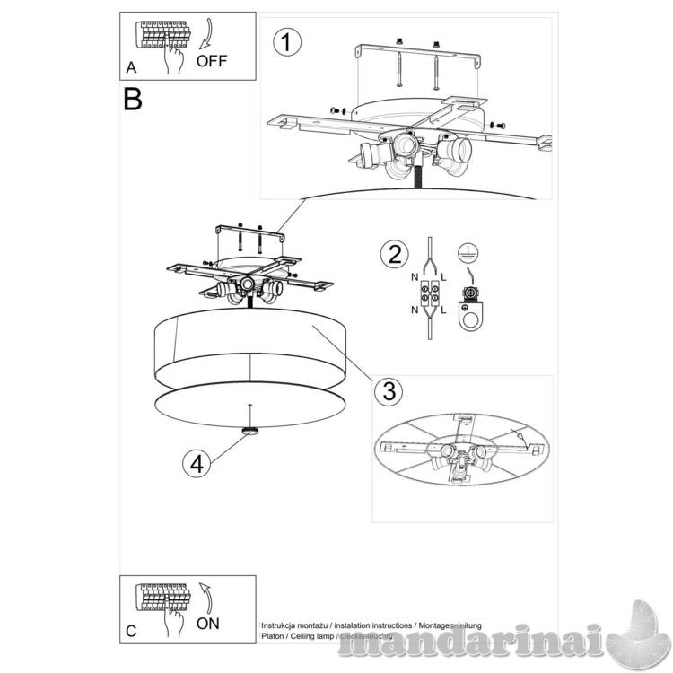 Lubinis šviestuvas SKALA 50 juoda 4