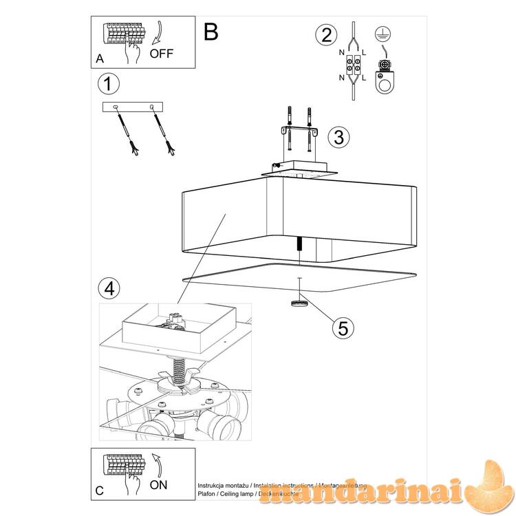 Lubinis šviestuvas LOKKO 55 balta 4