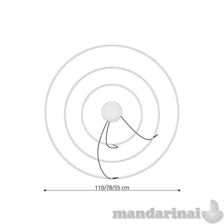 Liustra Rio 3 55/78/110 juodas 3000K