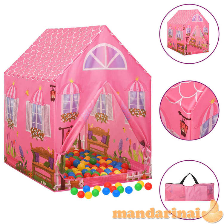 Vaikiška žaidimų palapinė, rožinės spalvos, 69x94x104cm