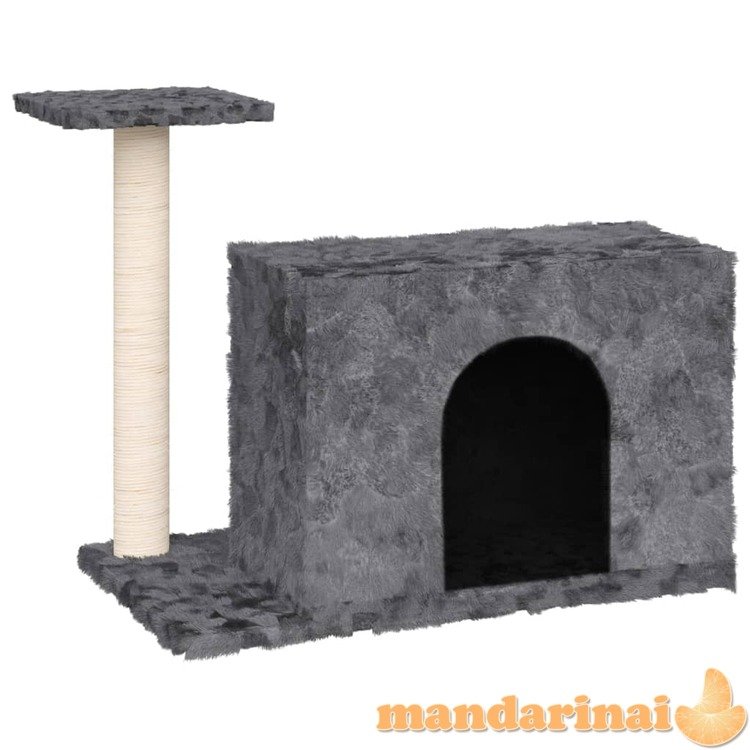Draskyklė katėms su stovu iš sizalio, tamsiai pilka, 51cm