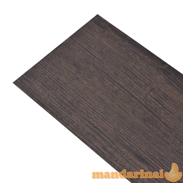 Pvc grindų plokštės, prilipdomos, 5,02m², 2 mm, tamsiai ruda,
