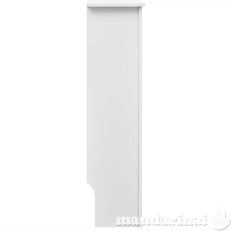 Baltos mdf grotelės radiatoriui paslėpti su lentyna, 152 cm