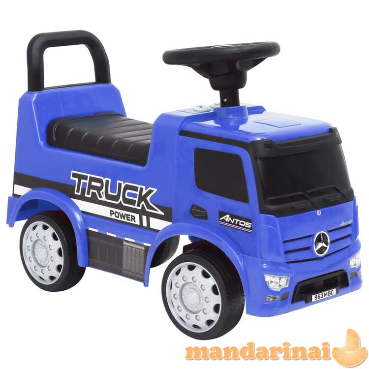 Paspiriamas vaikiškas sunkvežimis mercedes-benz, mėlynas