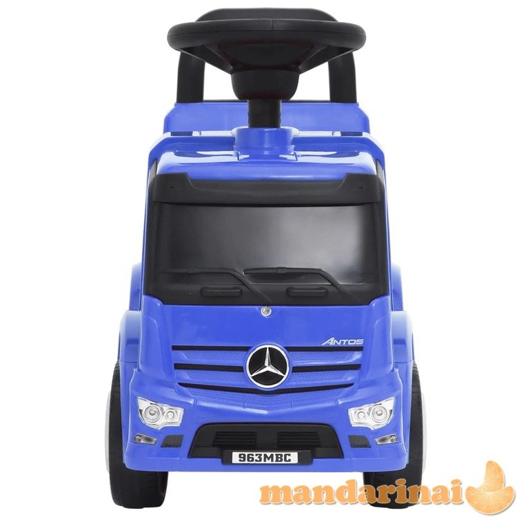 Paspiriamas vaikiškas sunkvežimis mercedes-benz, mėlynas