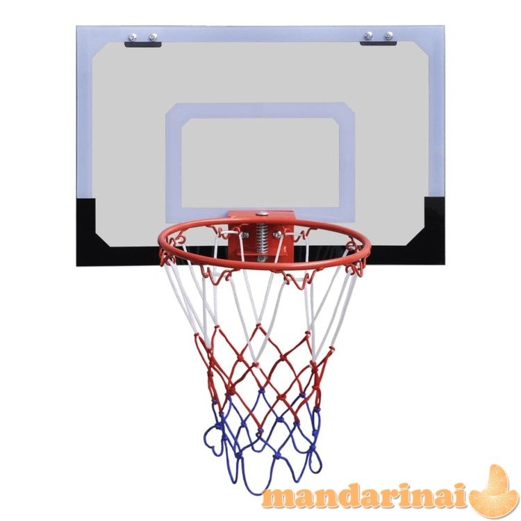Mini krepšinio lankas su lenta, kamuoliu ir pompa, Žaidimui patalpose