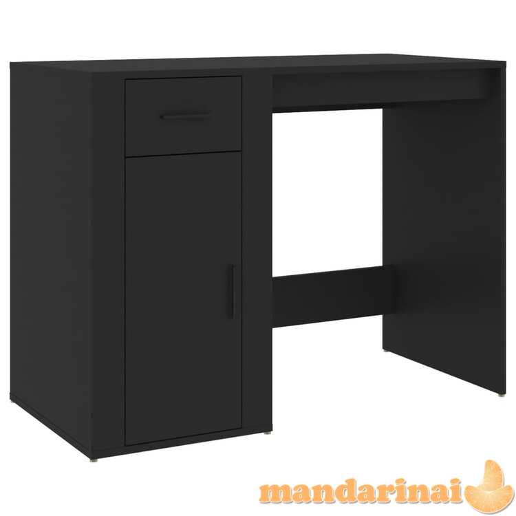 Rašomasis stalas, juodos spalvos, 100x49x75cm, apdirbta mediena