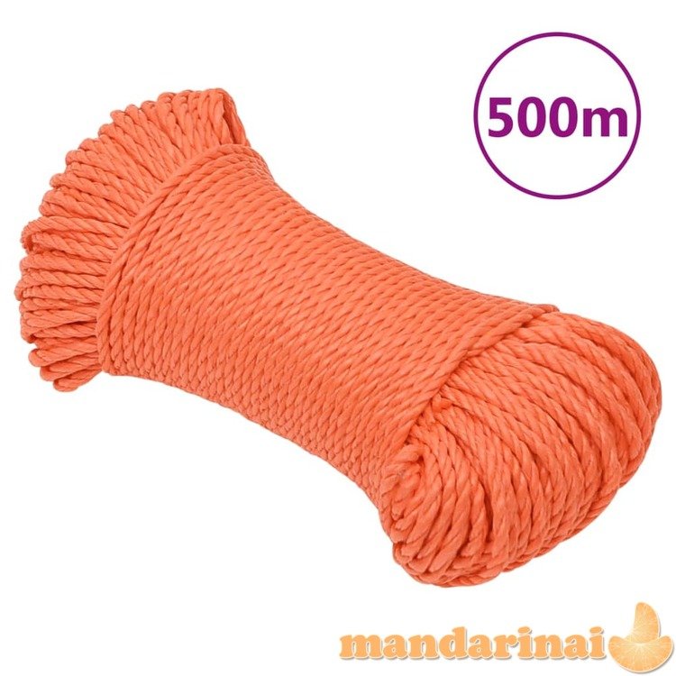 Darbo virvė, oranžinės spalvos, 3mm, 500m, polipropilenas