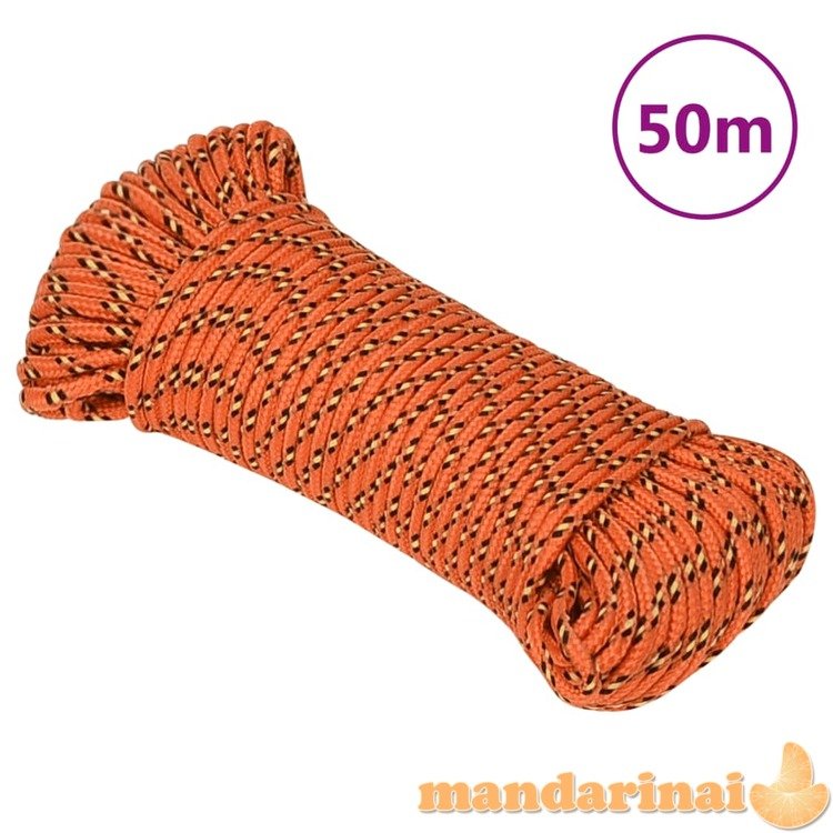 Valties virvė, oranžinės spalvos, 3mm, 50m, polipropilenas