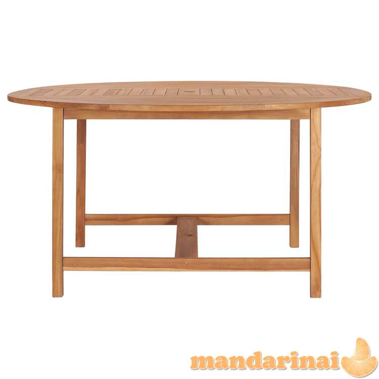 Sodo stalas, 150x76cm, tikmedžio medienos masyvas