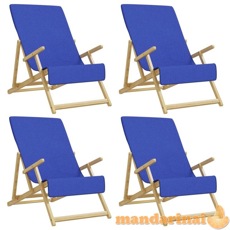 Paplūdimio rankšluosčiai, 4vnt., mėlyni, 60x135cm, audinys