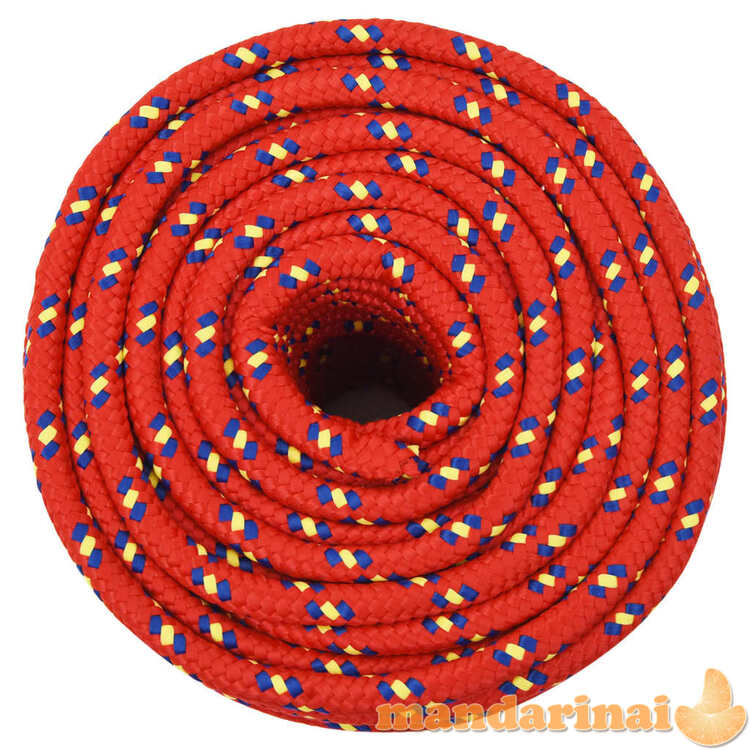 Valties virvė, raudonos spalvos, 12mm, 25m, polipropilenas