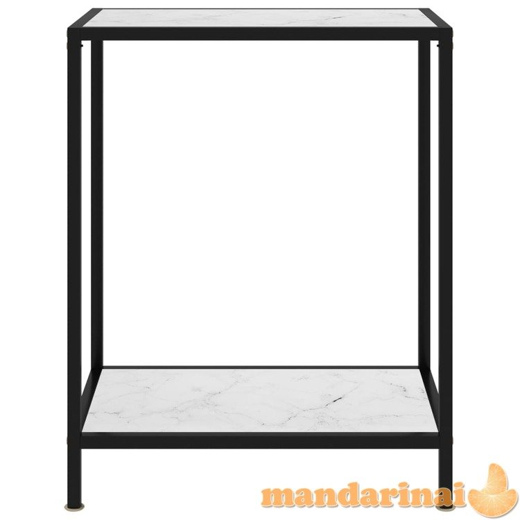 Konsolinis staliukas, baltas, 60x35x75cm, grūdintas stiklas