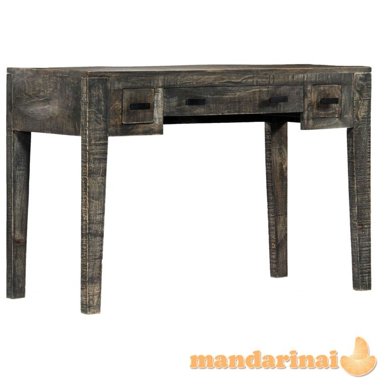 Rašomasis stalas, juodos sp., 110x50x75 cm, mango med. masyvas