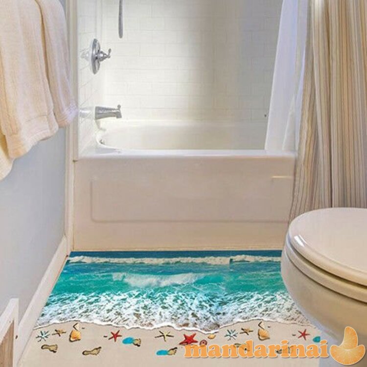 3D lipdukas interjerui „Jūros pakrantė“