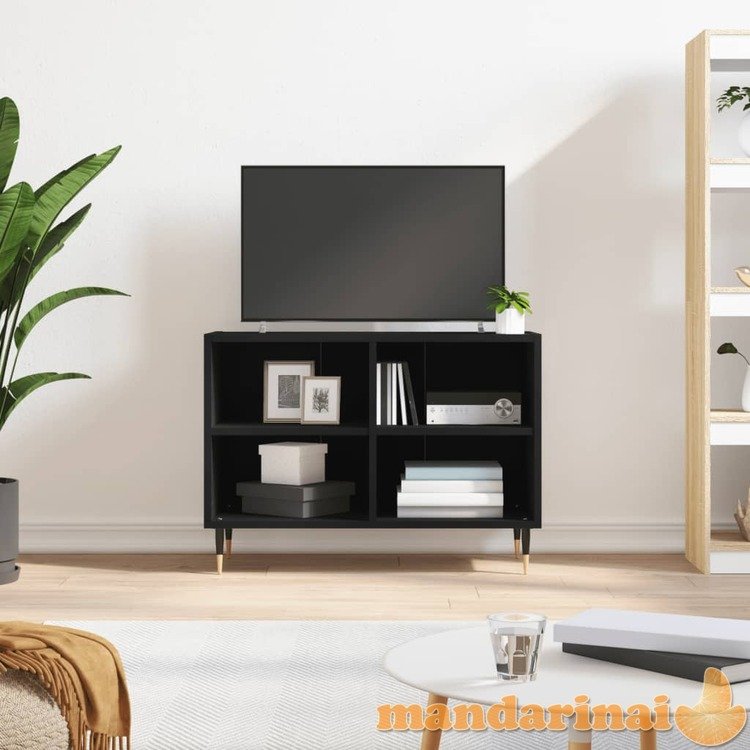 Televizoriaus spintelė, juoda, 69,5x30x50cm, apdirbta mediena