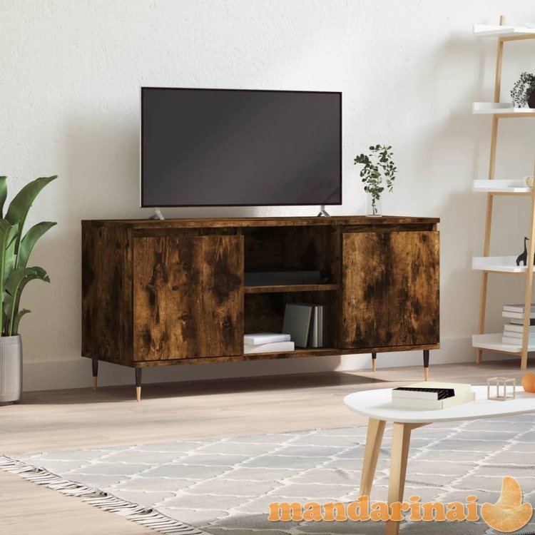 Televizoriaus spintelė, dūminio ąžuolo, 104x35x50cm, mediena