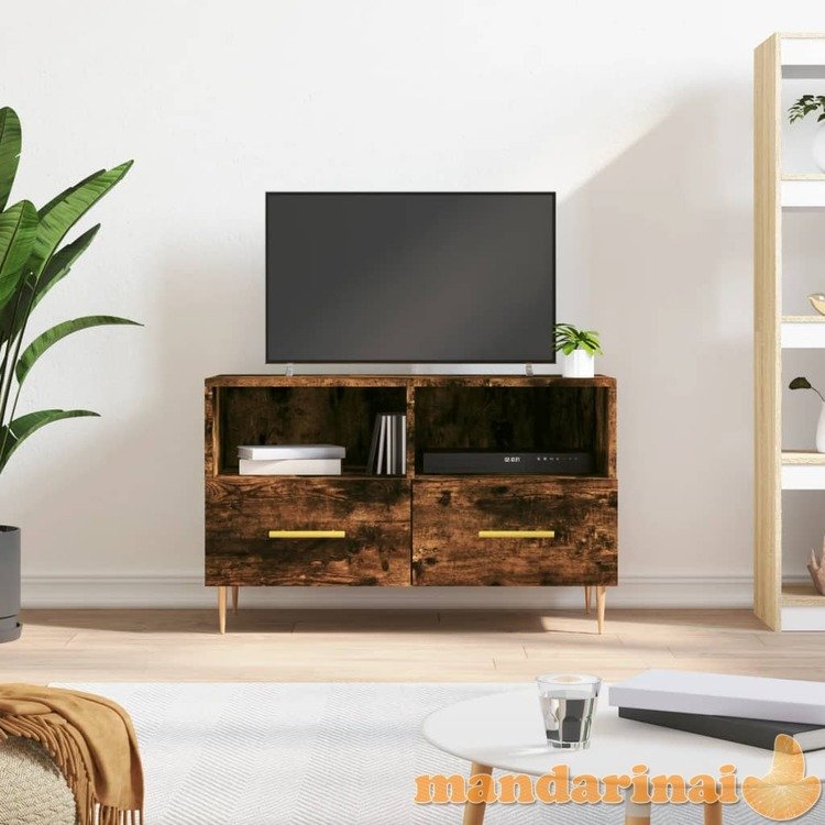 Televizoriaus spintelė, dūminio ąžuolo, 80x36x50cm, mediena