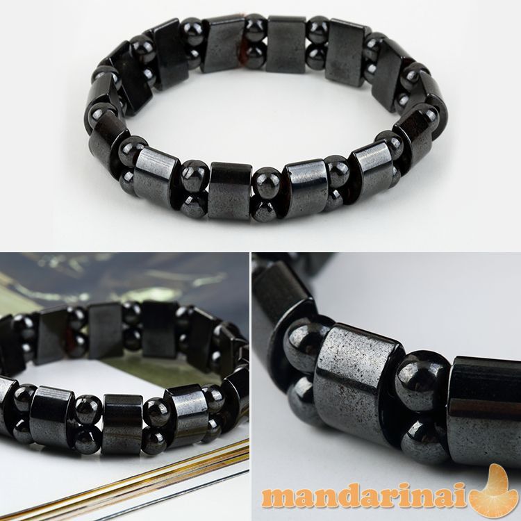 Magnetinė hematito apyrankė