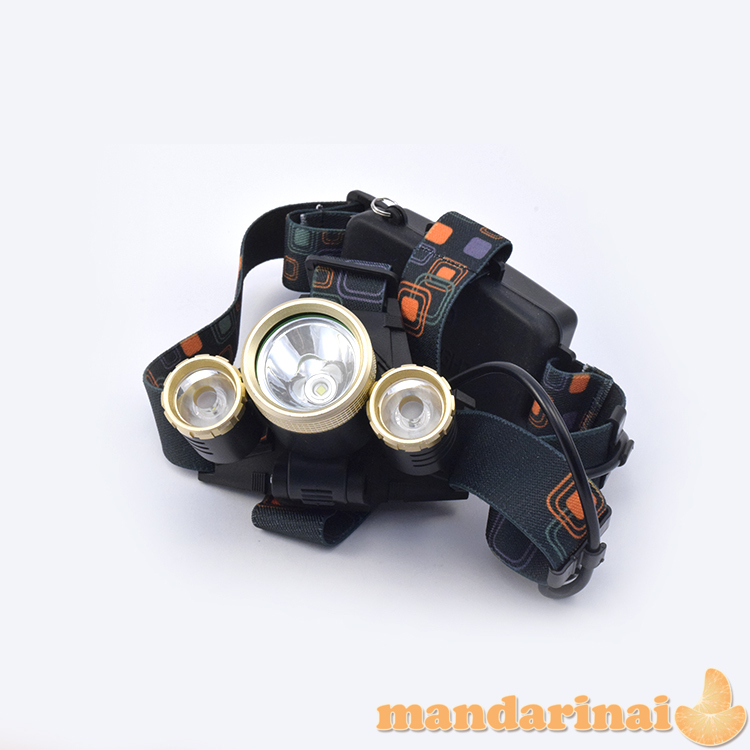 CREE 8000LM T6 3 LED galvos prožektorius