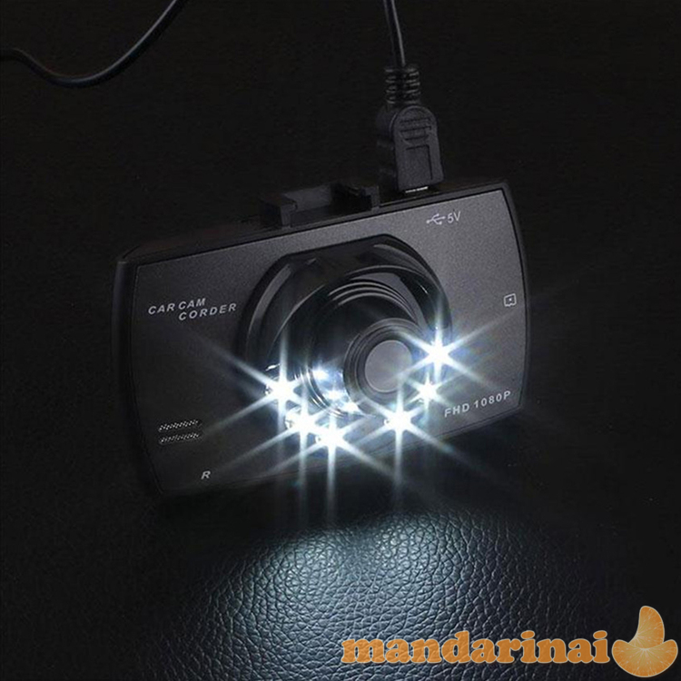 FULL HD vaizdo registratorius su naktiniu pašvietimu
