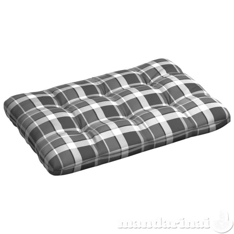 Paletės pagalvėlė, pilka, 120x80x12cm, audinys, languota