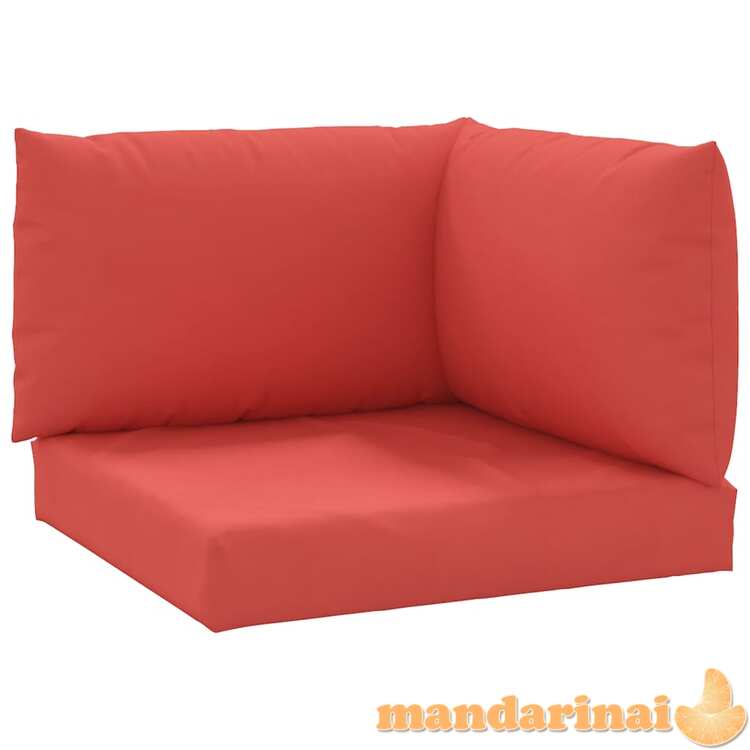 Pagalvėlės sofai iš palečių, 3vnt., raudonos spalvos, audinys