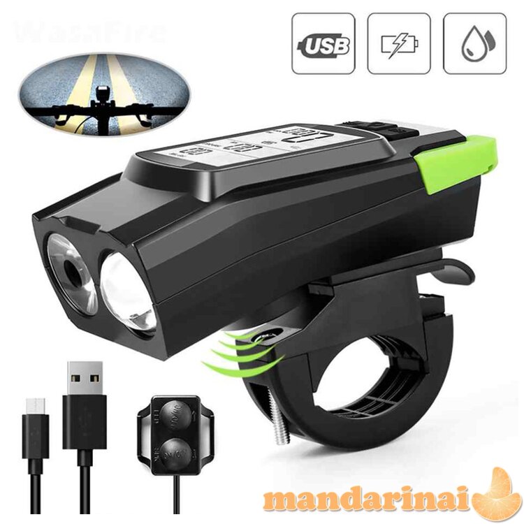 Daugiafunkcinis dviračio kompiuteris su žibintais