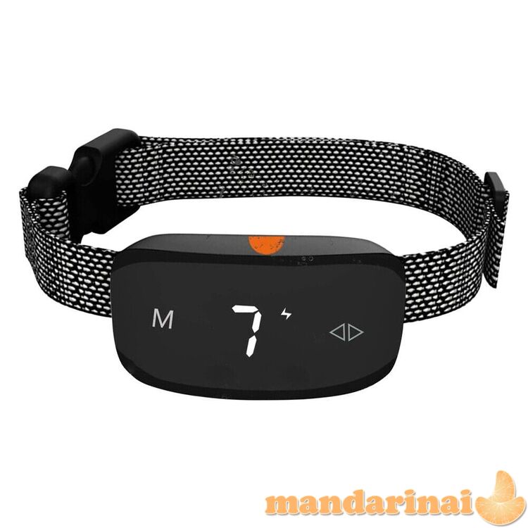 Pakraunamas 3 režimų anti-lojimo antkaklis su LCD ekranu