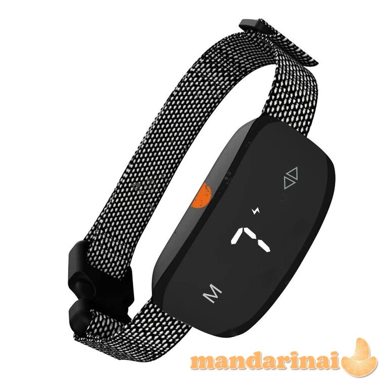 Pakraunamas 3 režimų anti-lojimo antkaklis su LCD ekranu