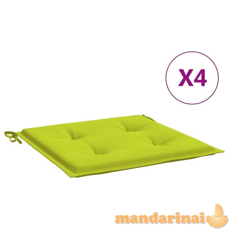 Sodo kėdės pagalvėlės, 4vnt., žalios, 50x50x4cm, audinys