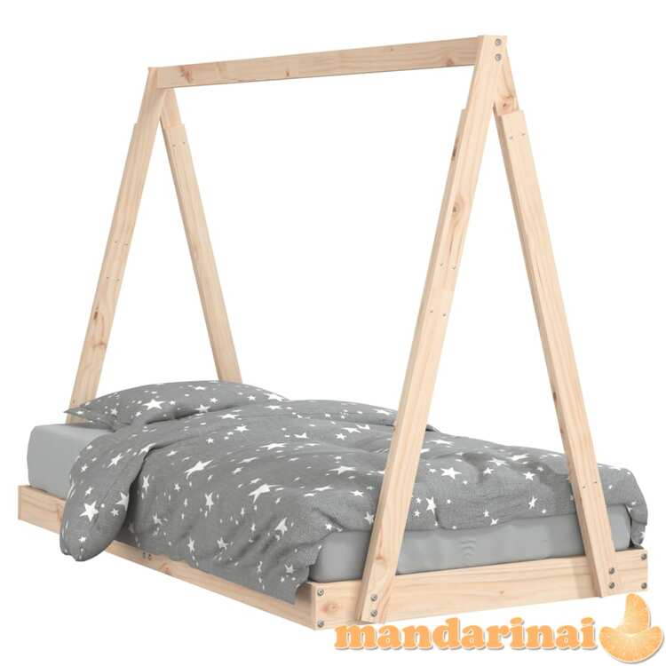 Vaikiškos lovos rėmas, 80x160cm, pušies medienos masyvas