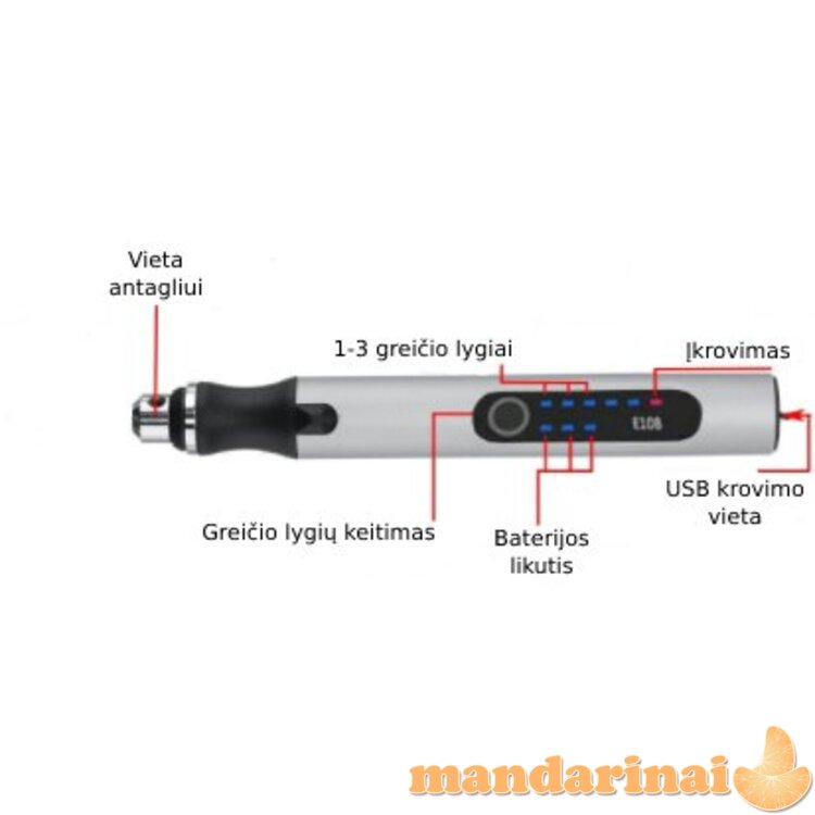 Pakraunamas šlifavimo - graviravimo įrankis