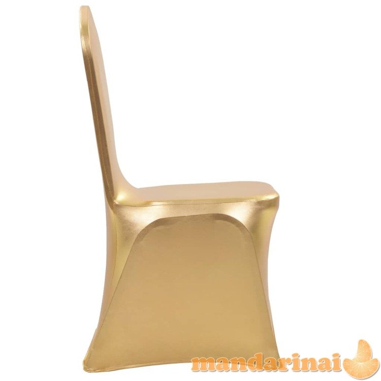 Įtempiami kėdžių užvalkalai, 6vnt., auksinės spalvos
