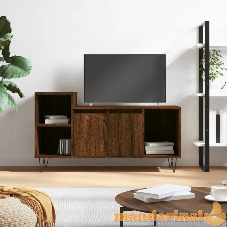 Televizoriaus spintelė, ruda ąžuolo, 100x35x55cm, mediena