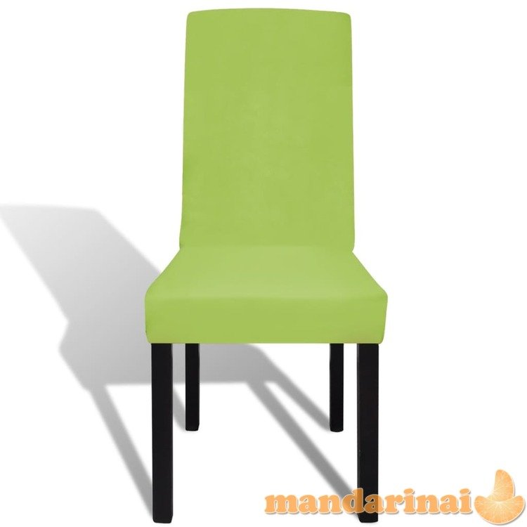 Tiesūs įtempiami kėdžių užvalkalai, 4vnt., žalios spalvos