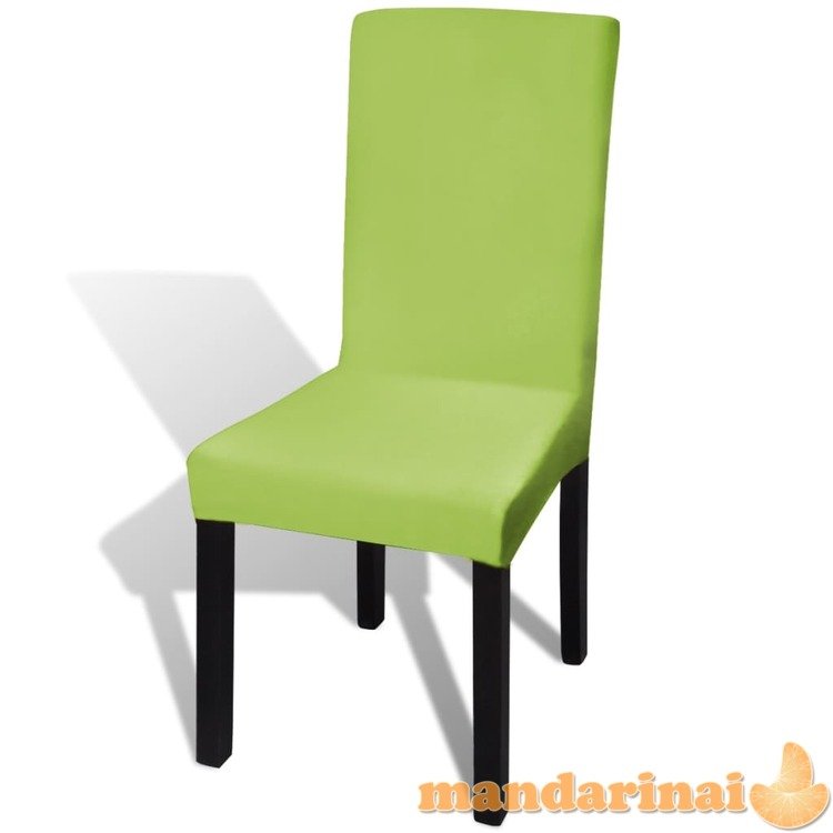 Tiesūs įtempiami kėdžių užvalkalai, 4vnt., žalios spalvos