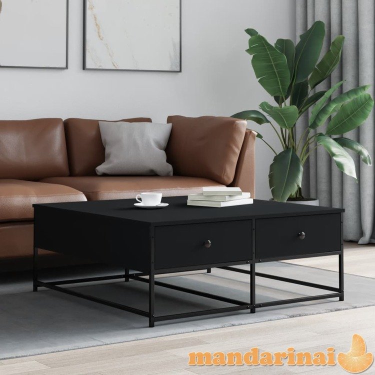 Kavos staliukas, juodos spalvos, 100x99x40cm, apdirbta mediena