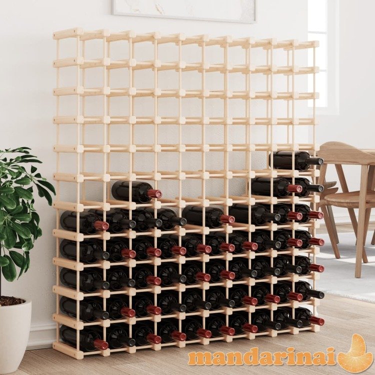 Vyno laikiklis 120 butelių, 112,5x23x123,5cm, pušies masyvas