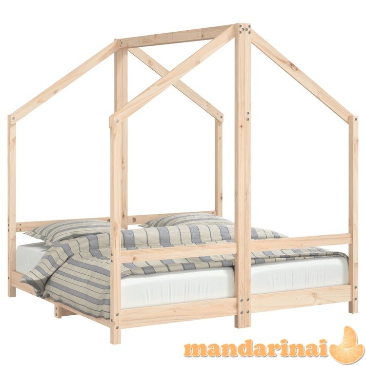 Vaikiškos lovos rėmas, 2x(70x140)cm, pušies medienos masyvas