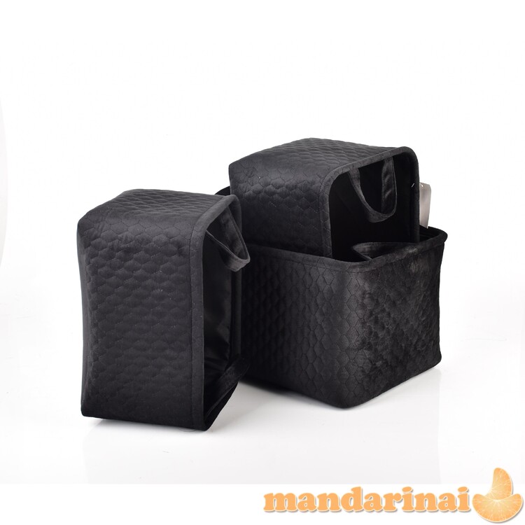 „Sara Black Set 3“ krepšeliai L38x26xh22cm, M34x23xh20cm, S30x20xh18cm 1