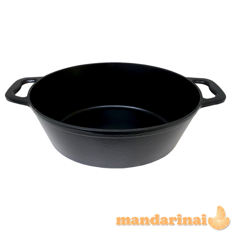 Ovalus emaliuotas ketaus puodas 