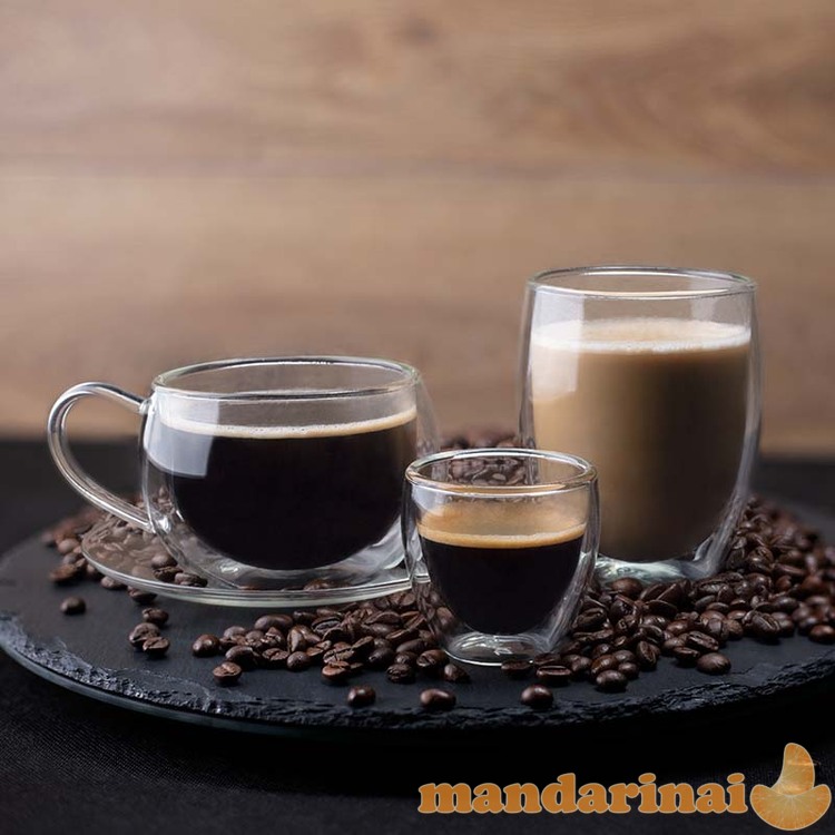 Termo stiklinės su lėkštutėm 270 ml,  1